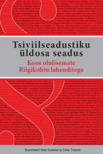 Tsiviilseadustiku üldosa seadus – Estonia. Riigikohus, raamatu kaanepilt